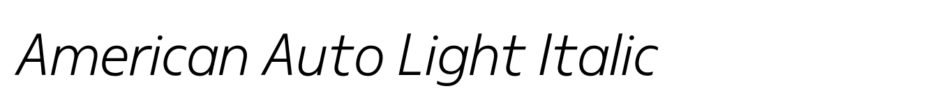 American Auto Light Italic